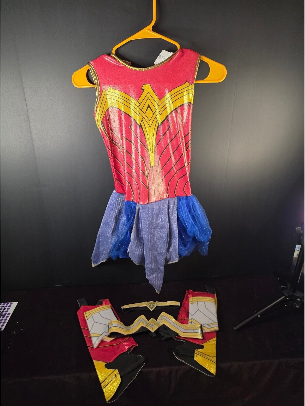 Wonder Woman Girls Medium Halloween Costume Dress with Accessories